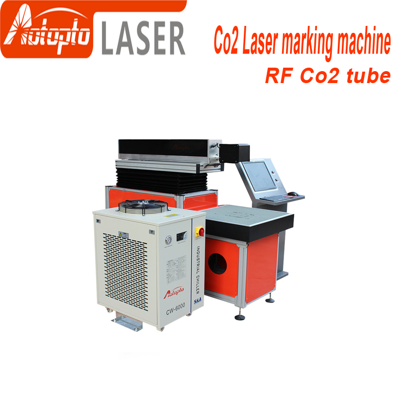 Máquina de marcado láser de tubo de metal co2 50w 100w máquinas de marcado láser de co2 Tubo de metal Co2 Rf